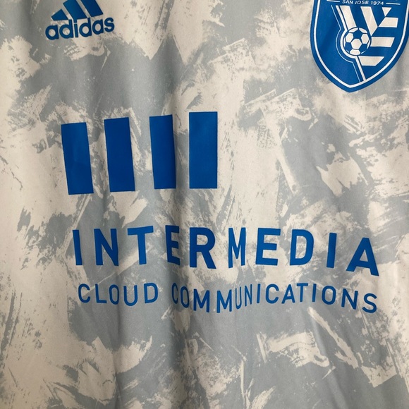 Men's San Jose Earthquakes adidas Light Blue 2021 Primeblue Size Large - Picture 3 of 7